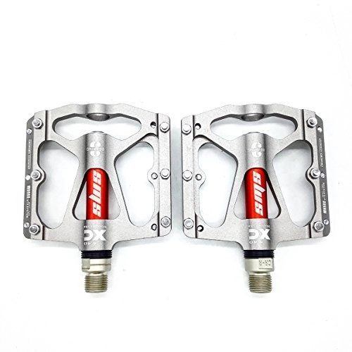 Mountain Bike Pedal : Willyn 3 Bearings Lightweight MTB CNC Mountain Cycling Bike Pedals JT32&33 (titanium with red)