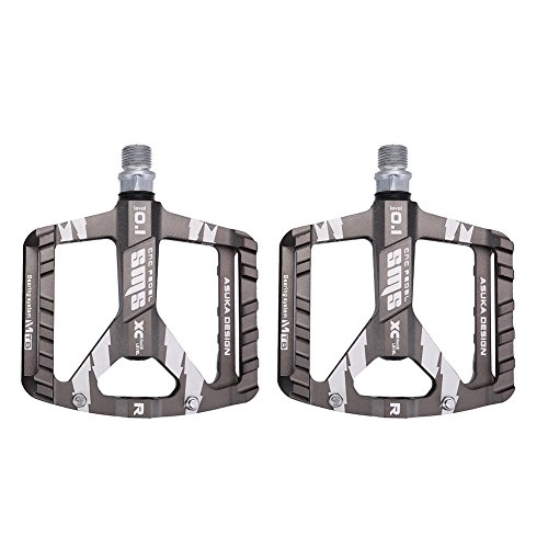 Mountain Bike Pedal : Wincal Outdoor Bike Pedals, 1 Pair Mountain Bike MT-B Road Bicycle Aluminium Alloy Pedal Replacement Accessory (Titanium)