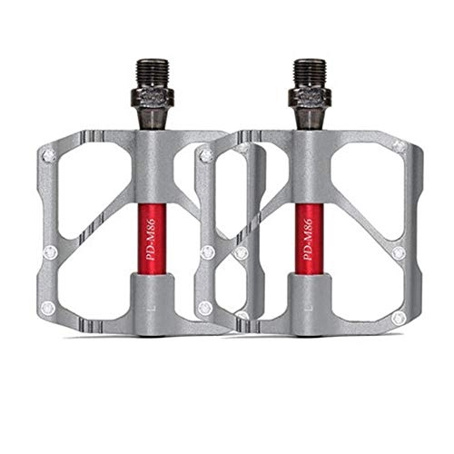 Mountain Bike Pedal : WJH Bicycle Pedals, Mountain Bike Clip-on Pedals 9 / 16 Inches Adjustable for Mountain Bike Design with Aluminum Alloy to Increase the Palin Bearing, Including Installation Tools, Chrome