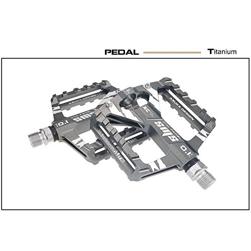 Mountain Bike Pedal : WMM Mountain Bike Pedals Flat Bicycle Pedals Platform Cycling Sealed Bearing Aluminum 9 / 16 Pedals for MTB BMX (Color : Silver)