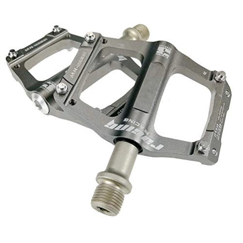 Mountain Bike Pedal : WMMDM Bike Pedal Alloy Bearing 9 / 16 Mountain Pedals High-Strength Non-Slip Surface for Road Bicycle BMX MTB (Color : Silver)