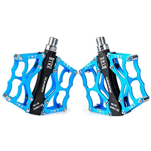 Mountain Bike Pedal : Womdee Lightweight Mountain Bike Pedals, Durable And Non-Slip 9 / 16 Inch Bicycle Platform Flat Pedals For Mountain Cycling Road Bicycles, Blue
