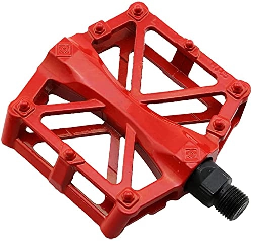 Mountain Bike Pedal : wsbdking Bike Pedals, Aluminium Alloy Universal Cycling Bike Pedals, 9 / 16 Inch Bicycle Cycling Bike Pedals, Sealed Anti-Slip Durable, for Mountain Bike, MTB, City Bike, Red (Color : Red)