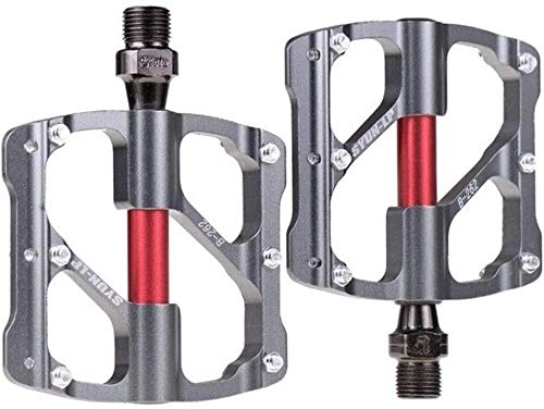 Mountain Bike Pedal : WSGYX Bike Pedal 3 Bearings Anti-slip Ultralight MTB Mountain Bike Pedal Sealed Bearing Pedals Bicycle Accessories Bike Pedals (Color : B 262 gray)