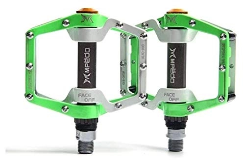 Mountain Bike Pedal : WSGYX Bike Pedals MTB Sealed Bearing Bicycle Product Alloy Road Mountain Cleats Ultralight Pedal Cycle Cycling Accessories Bike Pedals (Color : Green)
