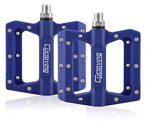 Mountain Bike Pedal : WSGYX Pedal Bicycle Pedals 3 Sealed Bearing Nylon Anti-slip Cycle Ultralight Cycling Mountain MTB Bike Accessory Bike Pedals (Color : Blue)