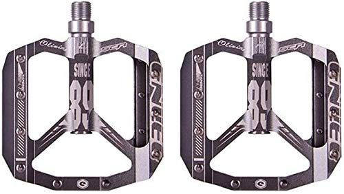 Mountain Bike Pedal : WSGYX Ultralight Bicycle Pedal All Mtb Mountain Bike Pedal Material +DU Bearing Aluminum Pedals Bike Pedals (Color : Light Grey)