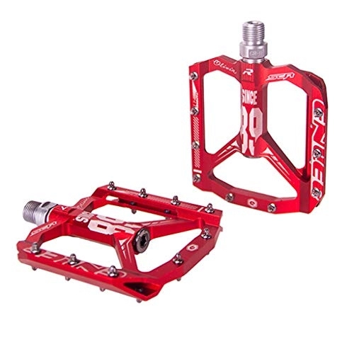 Mountain Bike Pedal : WT-DDJJK Bike Pedals, 1Pair MTB Bicycle Cycling Road Mountain Bike Flat Pedals Aluminum Alloy Pedals