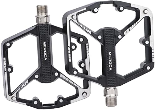Mountain Bike Pedal : WTfbeusd Mountain Bike Pedals MTB Pedals 9 / 16-Inch Sealed Bearing Lightweight Aluminum Alloy Bicycle Platform Flat Pedals (Colour Name : Black)