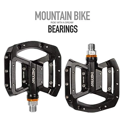 Mountain Bike Pedal : WULIHONG-pedalBicycle Pedals Platform Aluminum Alloy Mountain Road Bike Bearing Pedals Riding Bike Accessories