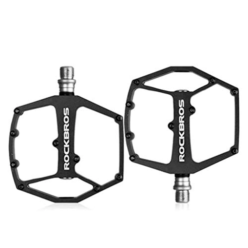 Mountain Bike Pedal : WULIHONG-pedalCycling Bike Bicycle Ultralight Bearings Bike Pedals Mtb Nylon Pedals Durable Widen Area Bicycle Bike Part Black2 Bike Pedals
