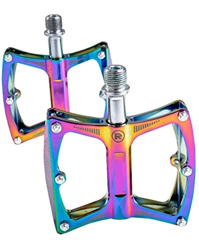 Mountain Bike Pedal : WXX Ultralight Bicycle Pedal Aluminum Alloy Bearing Mountain Bike Pedal Non-Slip Colorful Bicycle Pedals, Suitable for Road Bike / Folding Bike / Exercise Bike