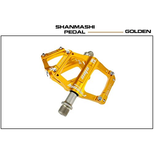 Mountain Bike Pedal : WyaengHai Bicycle pedal Mountain Bike Pedal 1 Pair Of Aluminum Alloy Non-slip Durable Pedal Surface Road 5 Colors Off-road bicycle pedal (Color : Yellow)