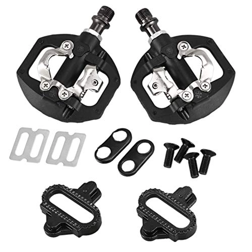 Mountain Bike Pedal : WYDMBH Bike Pedals Bicycle Pedal Bike Self-Locking SPD Pedal Clipless Pedal Platform Adapters for Shimano Spd Looking Keo System Accessories (Color : Black)