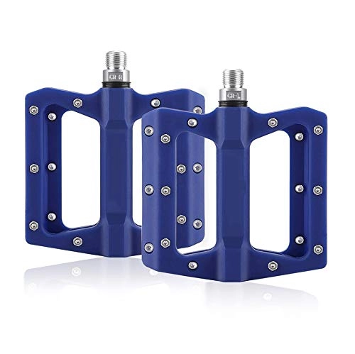 Mountain Bike Pedal : WYNZYFGF WY Bike Pedal Bicycle Pedals 3 Sealed Bearing Nylon Anti-slip Cycle Ultralight Cycling Mountain For MTB Bike Accessory ZYFGF-TB (Color : Blue)