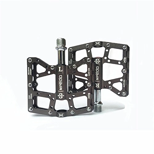 Mountain Bike Pedal : WYX Outdoor Mountain Bike Pedals, Aluminum Alloy Body, Cr-mo CNC Machined 9 / 16" Screw Thread Spindle, 3 Pcs Sealed Bearings Bicycle Peddles (1 Pair) Pedal (Color : 1)
