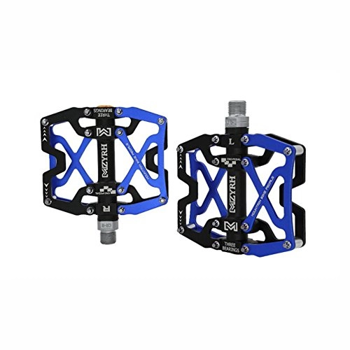Mountain Bike Pedal : WYX Outdoor Mountain Bike Pedals Platform for MTB Road BMX, CNC Aluminum, CNC Ultral Strong Cr-Mo Material Spindle Axle 9 / 16, 3 Sealed bearings Bicycle Pedals (1 Pair) Pedal (Color : 2)