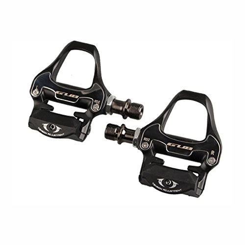 Mountain Bike Pedal : WYX Outdoor Road Bicycle Pedals Lock Pedal Cycling Pedals Aluminium Alloy Lightweight Mountain Bike Pedal Chromium-molybdenum Steel Shaft Center Black (Set Of 2) Pedal (Color : 1)