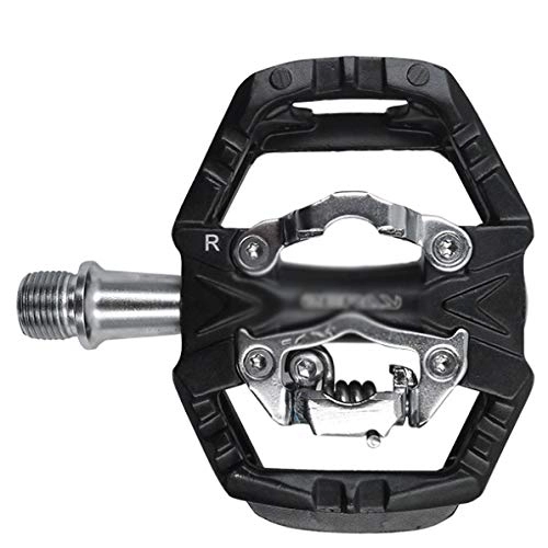 Mountain Bike Pedal : XBETA Aluminum Alloy Multifunctional Double-sided Mountain Bike Pedals with Clip Compatible with SPD System Self-locking Bearing