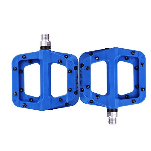 Mountain Bike Pedal : XBETA Strong and Durable Nylon Pedal Bicycle Pedal Mountain Bike Road Bike Bicycle Pedal Pedal Accessories (Color : Blue)