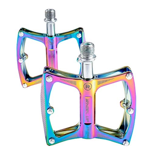 Mountain Bike Pedal : Xcmenl Pedal 9 / 16 Bicycle Pedal Non-Slip Mountain Bike Pedals, Ultra Strong Colorful Aluminum Alloy BMX Road Mountain Bike Bicycle BMX Road MTB Bicycle