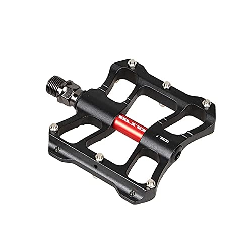 Mountain Bike Pedal : XGLIPQ Aluminum alloy non-slip accessories for general use 9 / 16 Road Bike Pedals, Sealed Bearing Mountain Bicycle Flat Pedals, Lightweight Aluminum Alloy Wide Platform Cycling Pedal for BMX / MTB