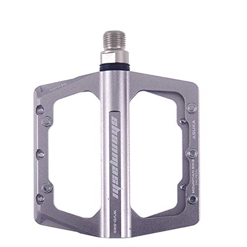 Mountain Bike Pedal : Xhtoe Pedals Outdoor Fashion Mountain Bike Pedals 1 Pair Aluminum Alloy Antiskid Durable Bike Pedals Surface For Road BMX MTB Bike 4 Colors (SMS-S88) Bicycle Pedal (Color : Titanium)