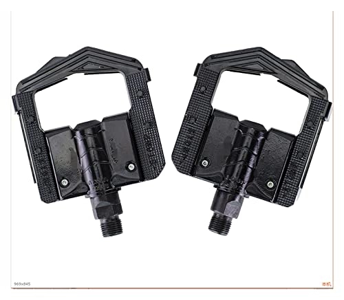 Mountain Bike Pedal : XINGHUA wangzai store Fit For F265 Folding Bicycle Pedals MTB Mountain Bike Padel Aluminum Alloy Folded Pedal Bicycle Parts (Color : F265 Black 1 Pair)