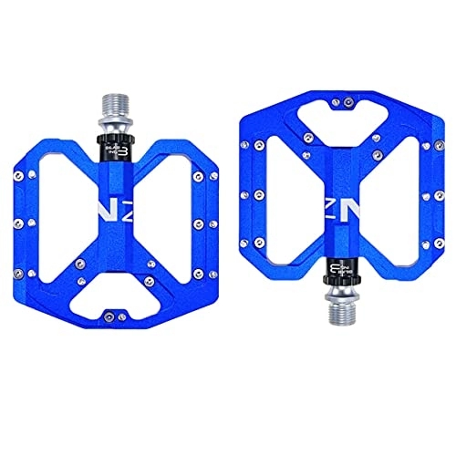 Mountain Bike Pedal : XINGYAN CNC flat bicycle pedals MTB, Mountain Bike Pedals, Caliber 14mm Aluminum Lightweight 8 Bearings Bicycle Pedals for MTB BMX Road Bike (1 Pair), Blue