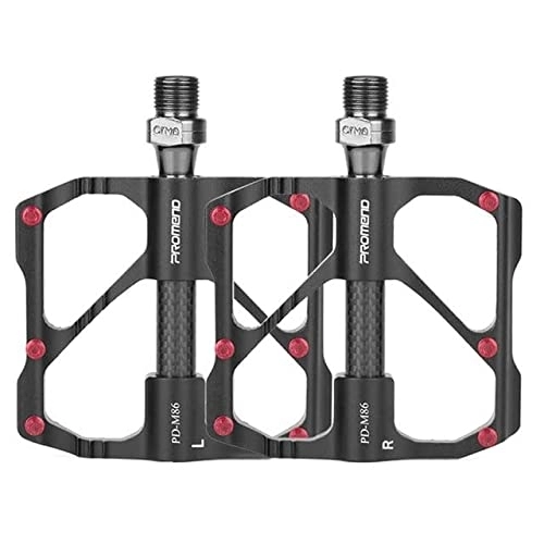 Mountain Bike Pedal : xinlinlin Flat Bike Pedals MTB Road 3 Sealed Bearings Bicycle Pedals Mountain Bike Pedals Wide Platform Pedales Bicicleta Accessories Part (Color : PD-M86C Black)