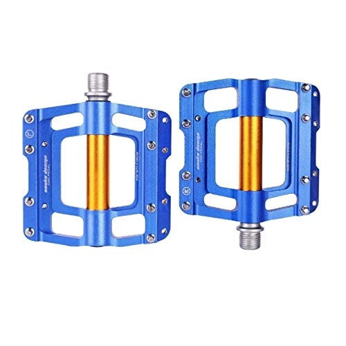 Mountain Bike Pedal : XIONGHAIZI Bicycle Pedal, 3 Bearing 9 / 16 Mountain Bike Pedal High-intensity Anti-skid Bicycle Pedal, High Quality (Color : Blue)