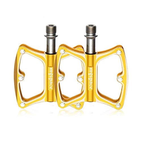 Mountain Bike Pedal : XIONGHAIZI Bicycle Pedals Mountain Bike Bearings San Peilin Pedals Titanium And Aluminum Pedals Road Pedals Riding Equipment Bicycle Accessories Mountain Bike Pedals High Quality (Color : Yellow)