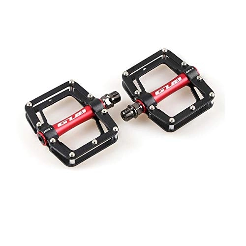 Mountain Bike Pedal : XIONGHAIZI Bike Pedals, Universal Mountain Bicycle Pedals Platform Cycling Ultra Sealed Bearing Aluminum Alloy Flat Pedals 9 / 16", Cycling Equipment (Color : Black)