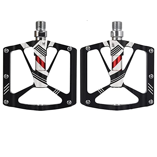 Mountain Bike Pedal : XUANAN MTB Pedals, Aluminum Alloy Bicycle Pedals, Pedals, CNC Machined 9 / 16 Inch Compatible, For Road Mountain BMX MTB Bike, Black