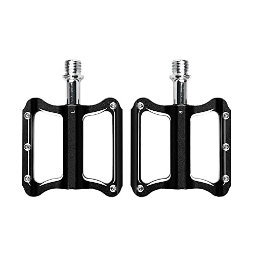 Mountain Bike Pedal : XUANAN MTB Pedals, Platform Bicycle Pedal, Pedals, Lightweight Aluminum Alloy Pedal CNC Machined, For Road Mountain BMX MTB Bike, Black