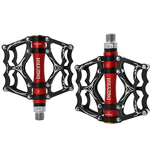 Mountain Bike Pedal : XuBa Bicycle Pedals Ultralight Aluminum Cycling Sealed Bearing Pedals CNC Machined MTB Mountain Bike Accessories Black red Special size