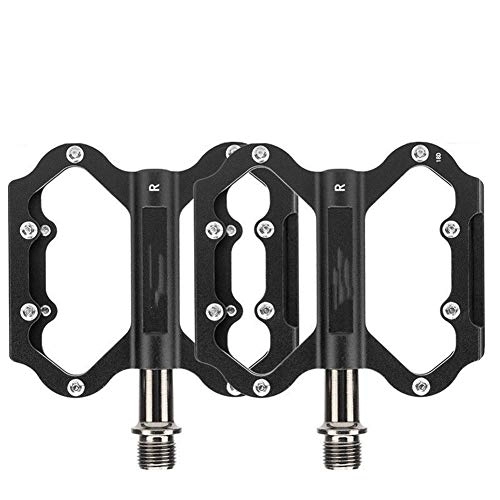Mountain Bike Pedal : XuCesfs Mountain Bike Bicycle Pedal Aluminum Alloy Bearing Bearing Pedal Bicycle Bicycle Accessories (Color : Black)