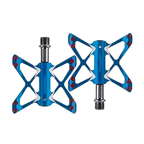 Mountain Bike Pedal : XuCesfs Mountain Bike Bicycle Pedal Aluminum Alloy Bearing Bearing Pedal Bicycle Bicycle Accessories (Color : Blue)