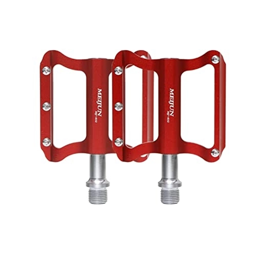 Mountain Bike Pedal : Xusports Bicycle Pedal 9 / 16 Inch Colorful Bicycle Pedal Sealed Bearing Aluminum Alloy Mountain Bike Pedal Sealed Non-Slip Durable Pedal, Red