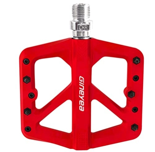 Mountain Bike Pedal : Xusports Mountain Bike Nylon Pedals 9 / 16 Inch Bicycle Pedals Mountain Off-Road Bike Pedals Peelin Bearing Pedals Bicycle Accessories, Red