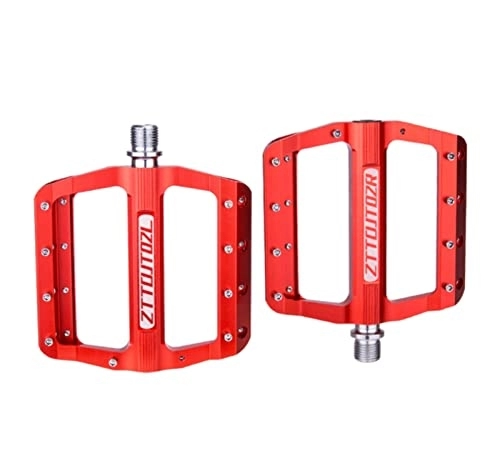 Mountain Bike Pedal : Xusports Mountain Bike Pedal 9 / 16 Inch Bicycle Pedal Aluminum Alloy CNC Pedal Sealed Non-Slip And Durable, Suitable for BMX Road Bike And Trekking Bike, Red