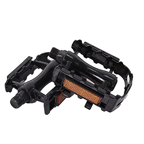 Mountain Bike Pedal : XuZeLii Bike Pedals Bicycle Pedals Aluminium Alloy Non Quick Release Bike Cycling Pedals Cycling Treadle Bicycle Parts Suitable for Mountain Biking (Color : Black, Size : 11x7x2.5cm)