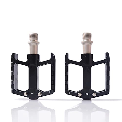 Mountain Bike Pedal : XuZeLii Bike Pedals Road Bicycle Pedal Accessories with Lightweight Aluminum Alloy Bearing Suitable for Mountain Biking (Color : Black, Size : 10.5x7cm)
