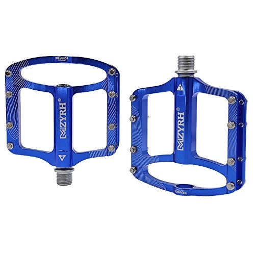 Mountain Bike Pedal : XXZ Bicycle Cycling Bike Pedals, New Aluminum Antiskid Durable Mountain Bike Pedals Road Bike Hybrid Pedals for 9 / 16 inch, Blue