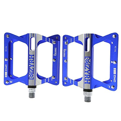 Mountain Bike Pedal : XXZ Bike Pedals, Platform for Road Bicycles Fixed Gear BMX, 9 / 16" Terra Hiker Bike Pedals, New Aluminum Alloy Mountain Road Bike Hybrid Pedals with 3 Ultral Sealed Bearings, Blue