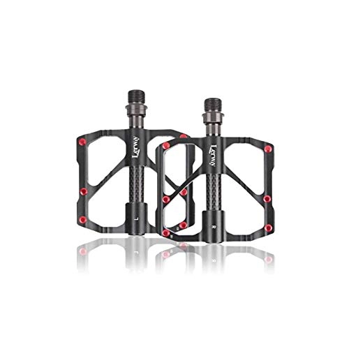 Mountain Bike Pedal : Xyl Mountain bike pedal bicycle pedal aluminum wide flat platform 12 with the pedal slip spikes black