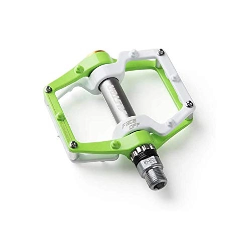 Mountain Bike Pedal : Xyl Ultra-powerful spindle rugged aluminum road bike pedal mountain bike pedal Super seal bearing white and green