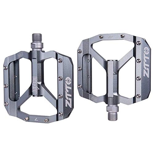 Mountain Bike Pedal : XYXZ Bicycle Platform Flat Pedal Mtb Bearing Aluminum Alloy Flat Pedal Bicycle Good Grip Lightweight 9 / 16 Pedals Big For Gravel Bike Downhill Road S
