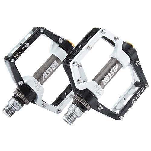 Mountain Bike Pedal : XYXZ Bicycle Platform Flat Pedal Pedals Road Bicycle Mtb Aluminum Strong Pedal, Super Powerful Cr-Mo 9 / 16" Spindle, Three Pcs Ultra Sealed Bearings Face Off Pedals Bicycle Pedal