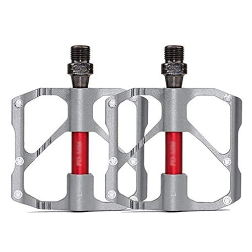 Mountain Bike Pedal : Y & Z Bike Pedal Mountain Bike Road Bike Pedal Non-Slip Ultra-Light Aluminum-Magnesium Alloy Sealed Bearings Cycling Pedals, Silver